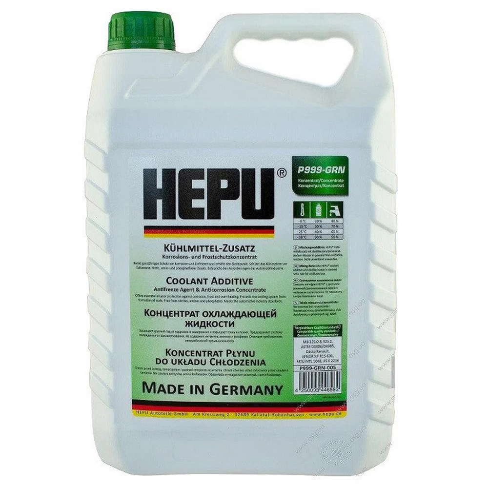 HEPU G11 концентрат антифриза зеленый 5 л P999-GRN-005: , отзывы .