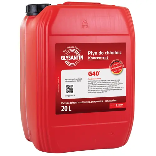 GLYSANTIN (BASF) G40 концентрат антифриза красный 20 л, Цвет: Красный, Объем: 20 л