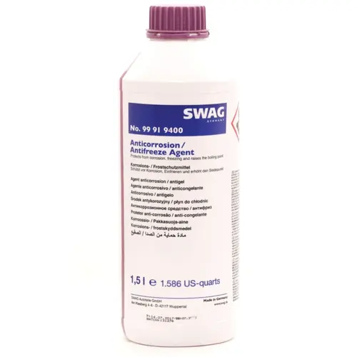 SWAG G12+ (G12 PLUS) концентрат антифриза лиловый 1,5 л, Цвет: Фиолетовій, Количество: 1,5 л