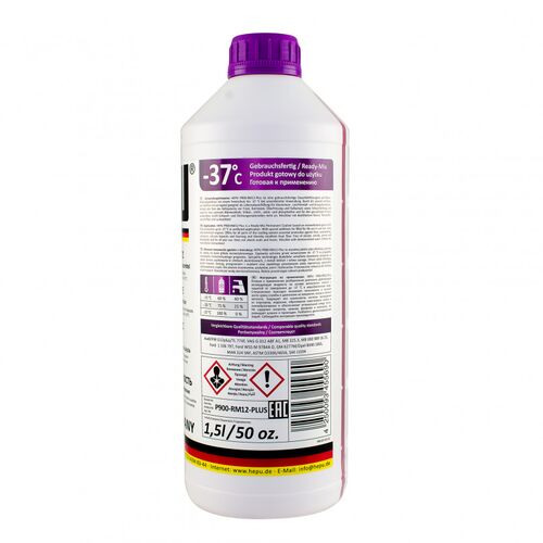HEPU G12+ (G12 PLUS) антифриз фіолетовий 1,5 л, Колір: Фиолетовій, Кількість: 1,5 л, зображення 2