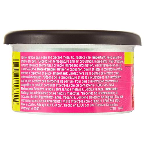 Little Trees Fiber Can Cherry Blast Air Freshener ароматизатор консерва в подстаканник (под сиденье) с запахом вишни, изображение 5