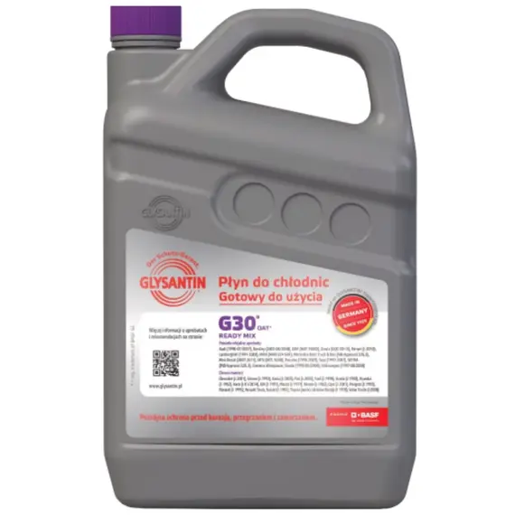 GLYSANTIN (BASF) G30 антифриз фиолетовый готовый 4 л, Цвет: Фиолетовій, Объем: 4 л