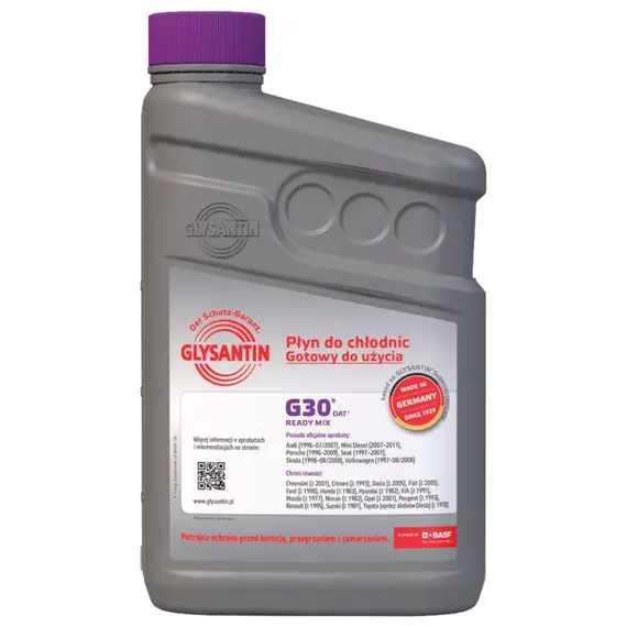 GLYSANTIN (BASF) G30 антифриз фиолетовый готовый 1 л, Цвет: Фиолетовій, Объем: 1 л