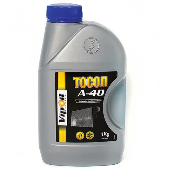 Vipoil тосол А-40 1 л, Цвет: Синий, Объем: 1 л