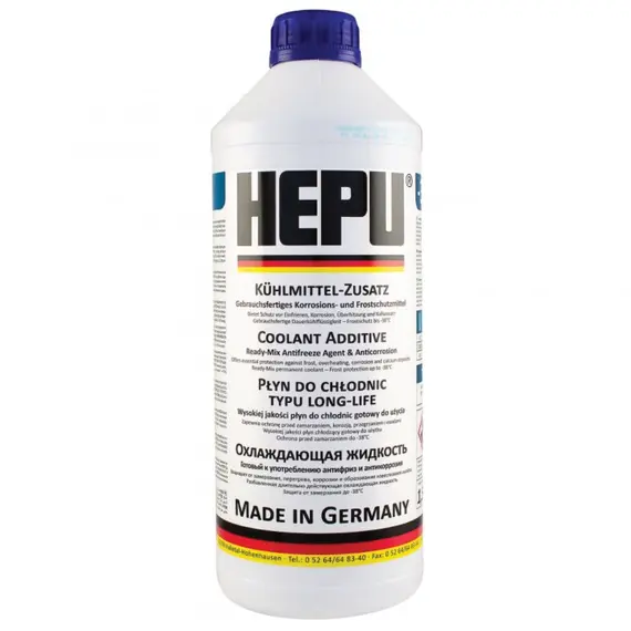HEPU G11 антифриз синий 1,5 л, Цвет: Синий, Объем: 1,5 л