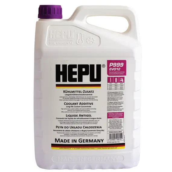 HEPU EVO G12 концентрат антифриза фиолетовый 5 л, Цвет: Фиолетовій, Объем: 5 л