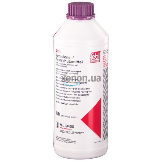 Febi G12+ (G12 PLUS) концентрат антифриза фиолетовый 1,5 л, Цвет: Фиолетовій, Объем: 1,5 л