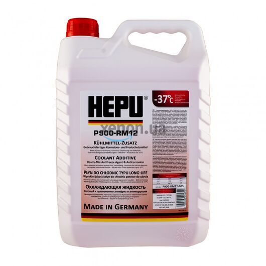 HEPU G12 антифриз красный 5 л